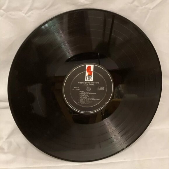 Jack Jones Where Love Has Gone (Vinyl, 1964) Kapp Records KS-3396 VG+ LP Record - Picture 9 of 10